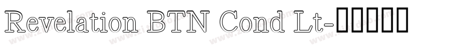 Revelation BTN Cond Lt字体转换